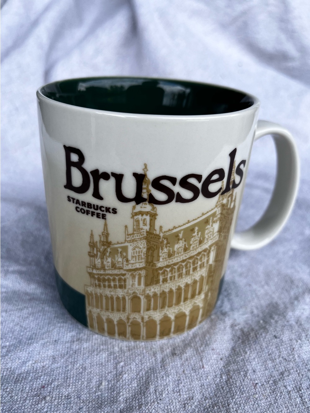 Starbucks Brussels Belgium Global Icon Collector Series Mug 2012 16oz Green